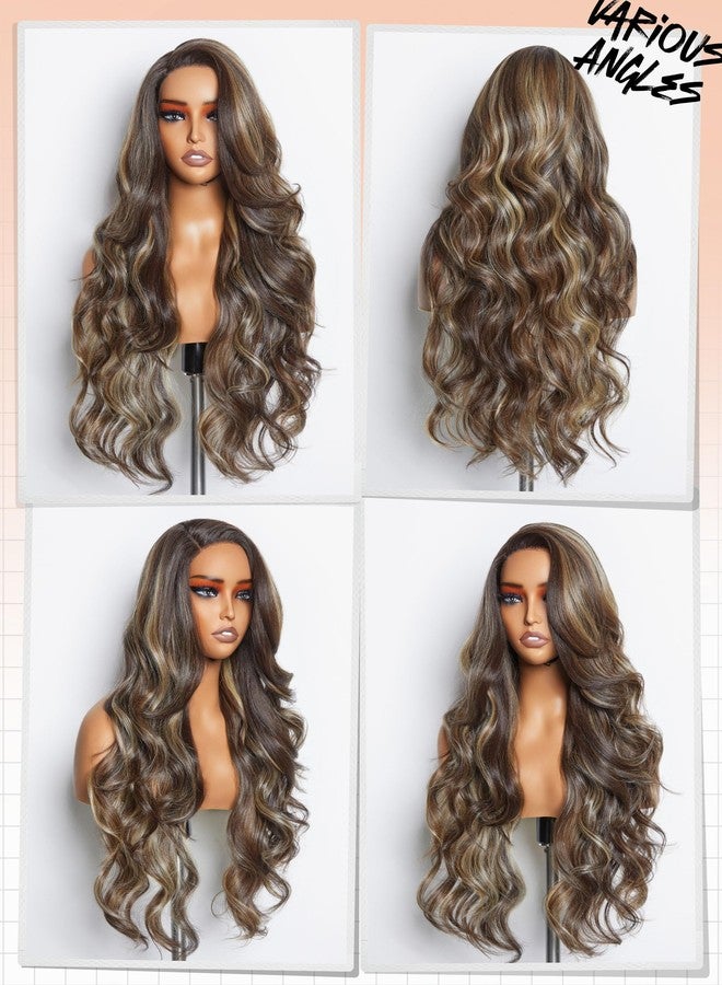 GORGIUS Glueless Loose Wave Lace Front Wig Blonde Long Synthetic Wig - Image 5